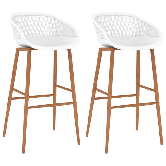 Bar stools, 2 pcs, white