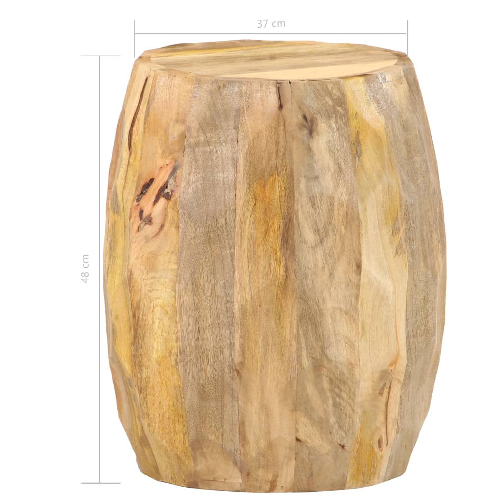 Stool, solid mango wood