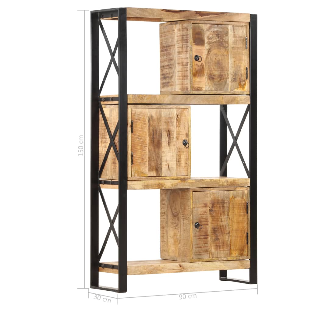 Bookcase, 90 x 30 x 150 cm, solid mango wood