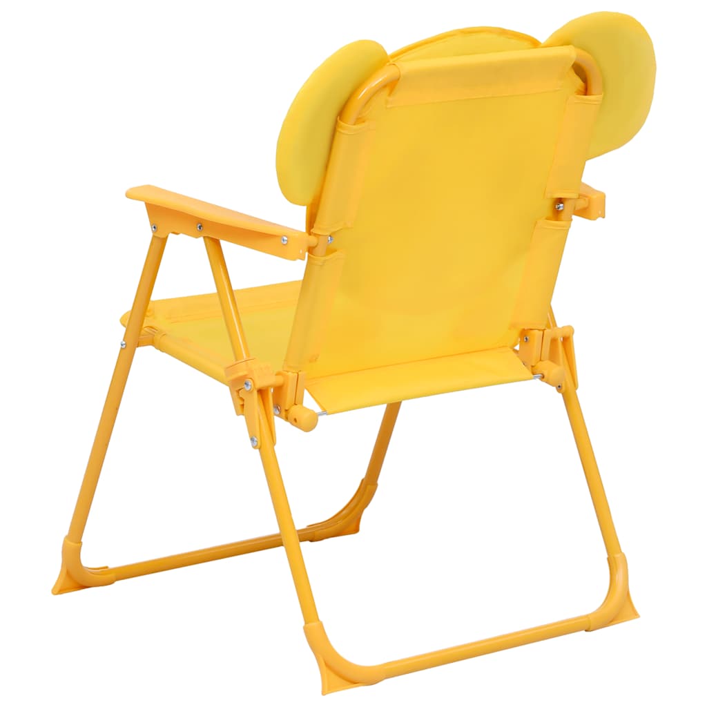 Children's garden bistro set with umbrella, 3 pieces, yellow