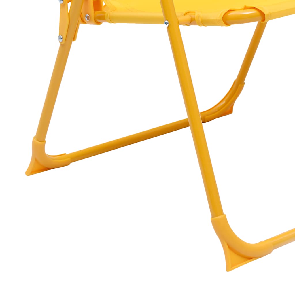 Children's garden bistro set with umbrella, 3 pieces, yellow