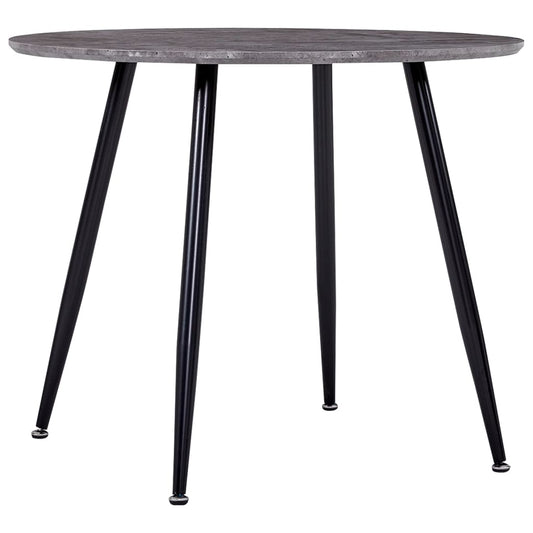 Kitchen table, concrete grey and black, 90 x 73.5 cm, MDF