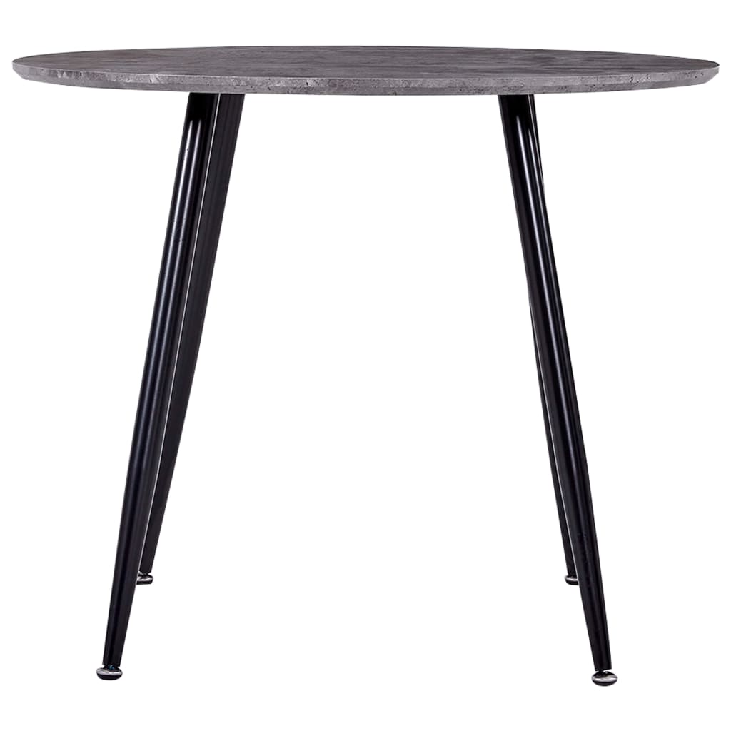 Kitchen table, concrete grey and black, 90 x 73.5 cm, MDF