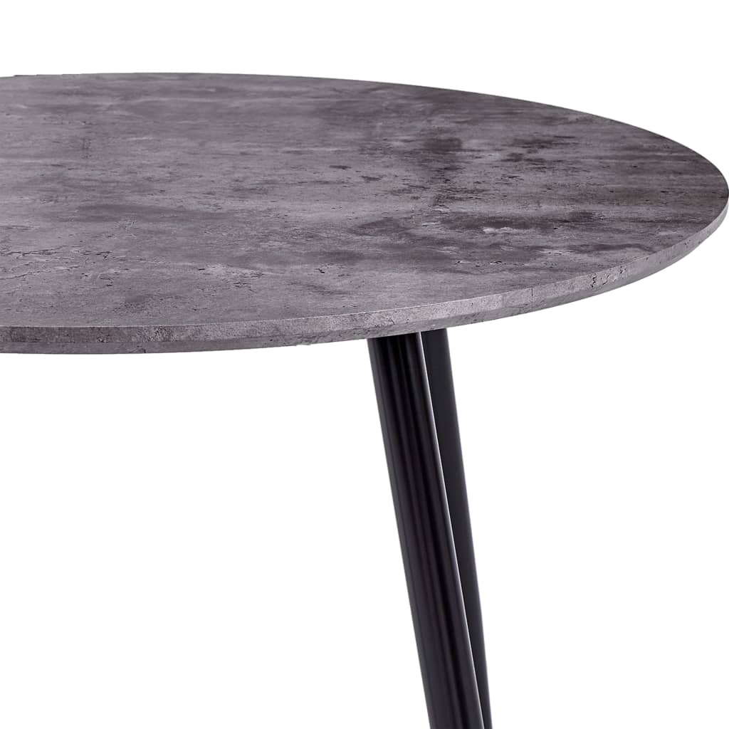 Kitchen table, concrete grey and black, 90 x 73.5 cm, MDF