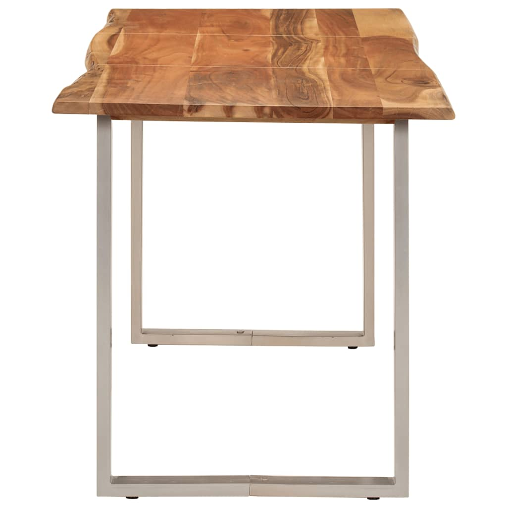 Kitchen table, 140 x 70 x 76 cm, solid acacia wood