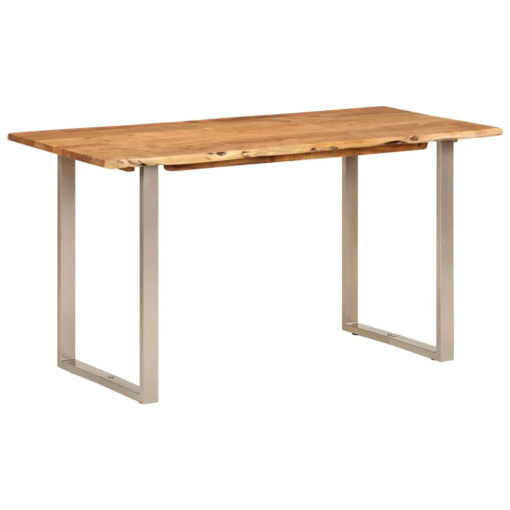 Kitchen table, 140 x 70 x 76 cm, solid acacia wood