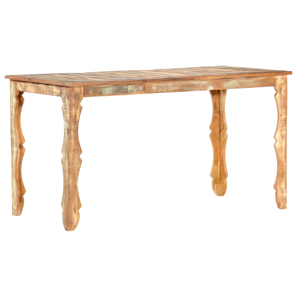 Kitchen table, 140 x 70 x 76 cm, solid recycled wood