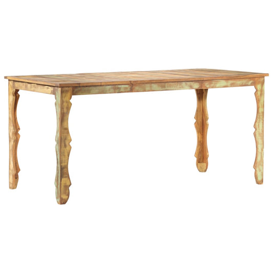 Kitchen table, 160 x 80 x 76 cm, solid recycled wood