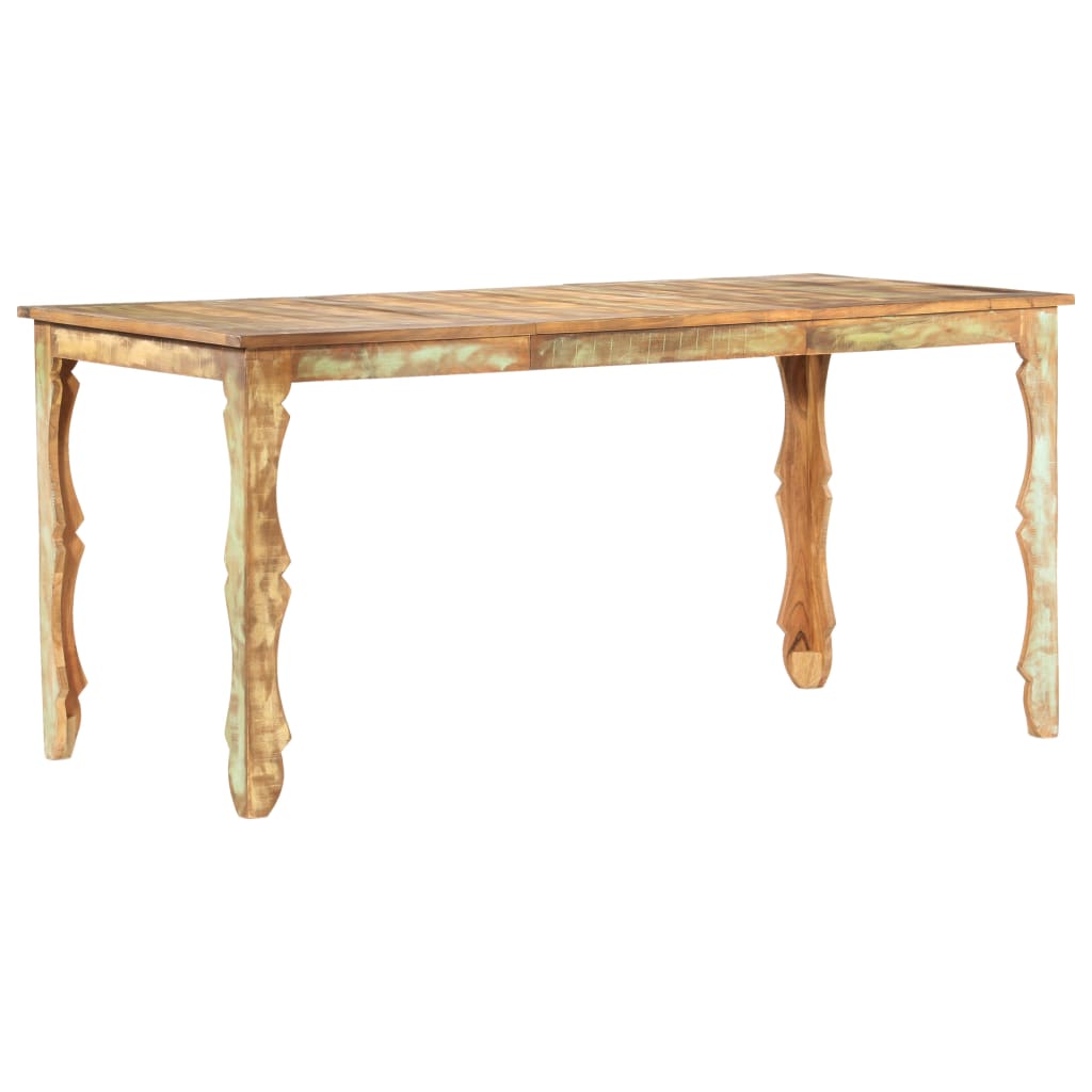 Kitchen table, 160 x 80 x 76 cm, solid recycled wood