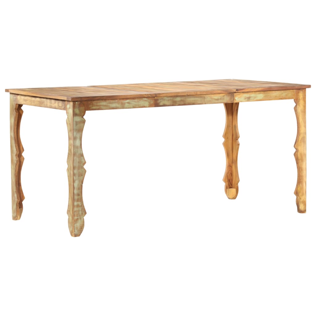 Kitchen table, 160 x 80 x 76 cm, solid recycled wood