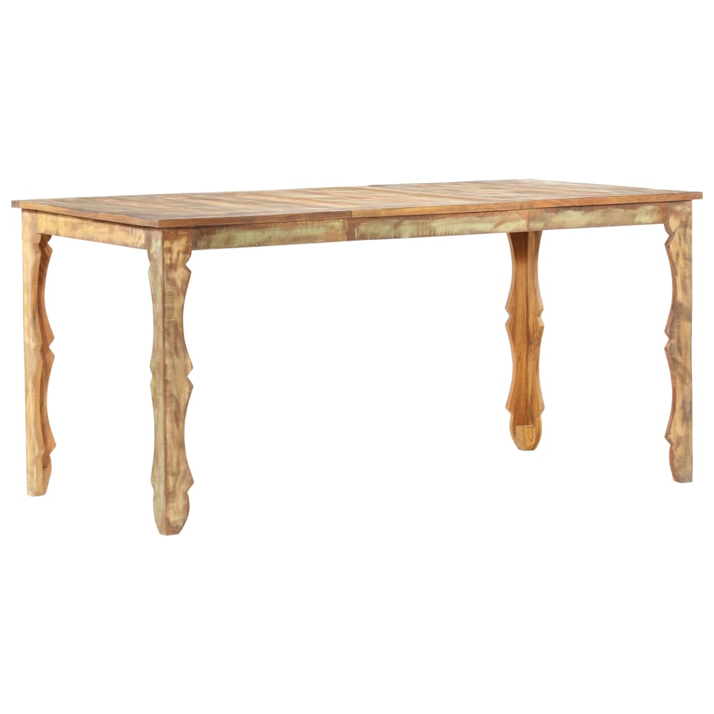 Kitchen table, 160 x 80 x 76 cm, solid recycled wood