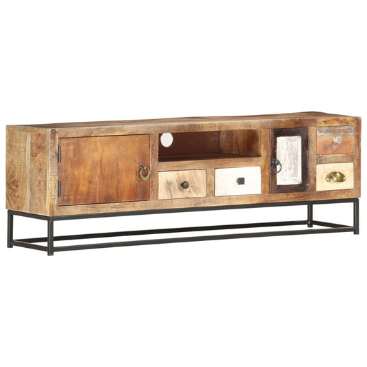 TV cabinet, 120 x 30 x 40 cm, solid recycled wood