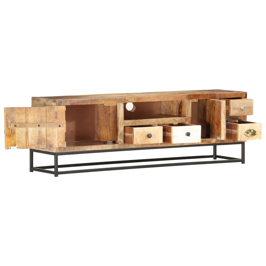 TV cabinet, 120 x 30 x 40 cm, solid recycled wood