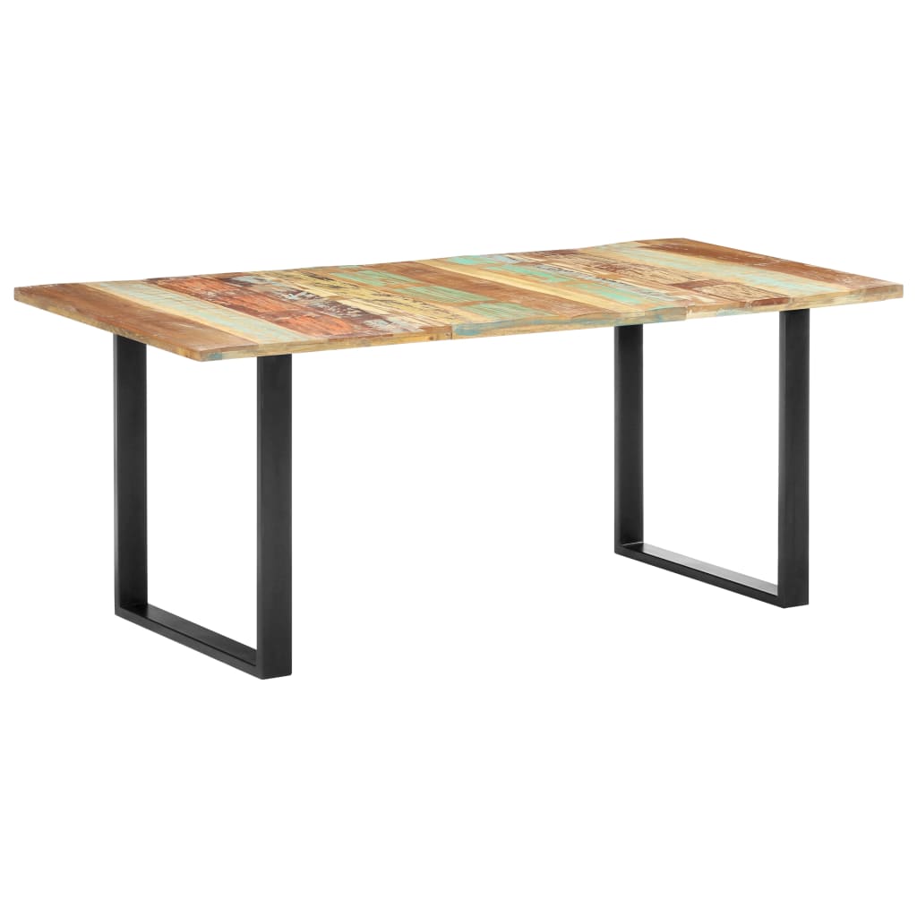 Kitchen table, 180 x 90 x 76 cm, solid recycled wood