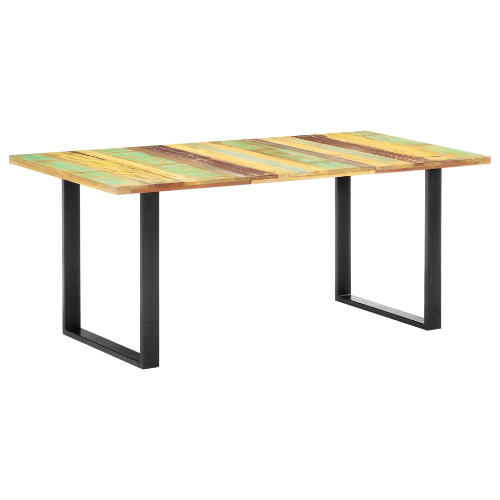 Kitchen table, 180 x 90 x 76 cm, solid recycled wood