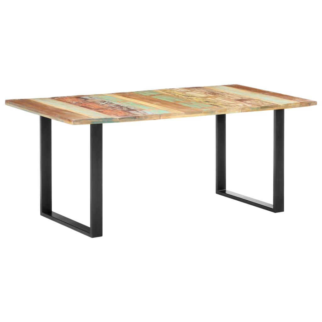 Kitchen table, 180 x 90 x 76 cm, solid recycled wood