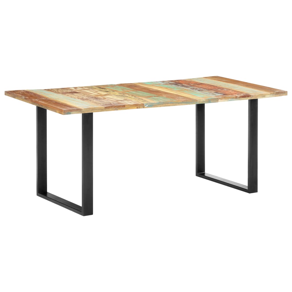 Kitchen table, 180 x 90 x 76 cm, solid recycled wood