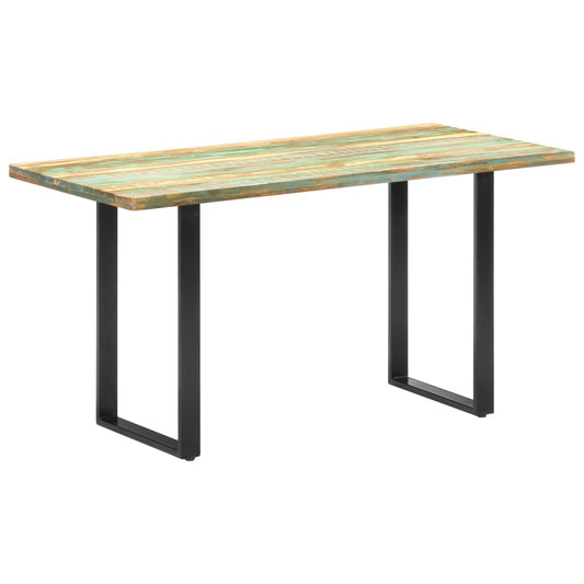 Kitchen table, 140 x 70 x 76 cm, solid recycled wood