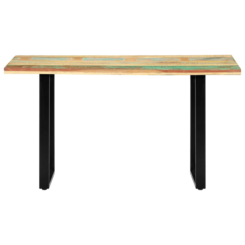 Kitchen table, 140 x 70 x 76 cm, solid recycled wood