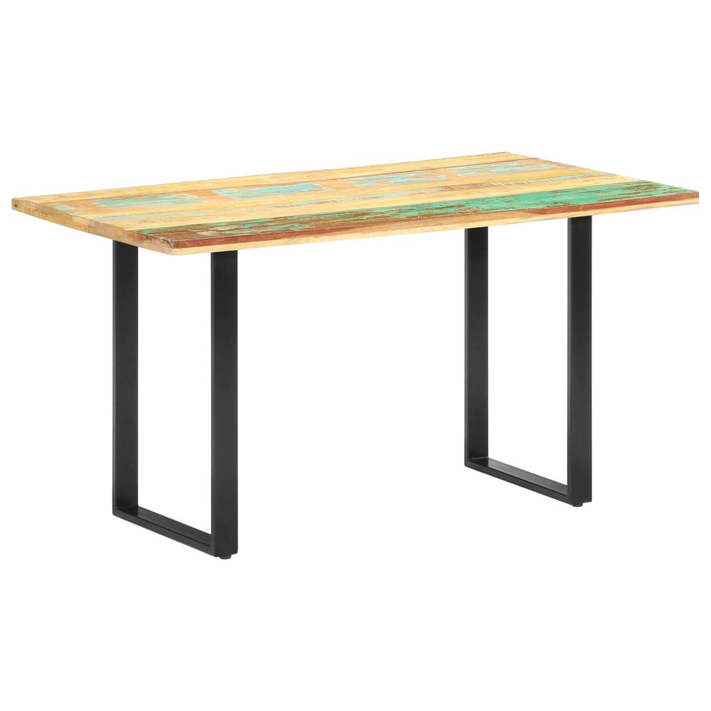 Kitchen table, 140 x 70 x 76 cm, solid recycled wood