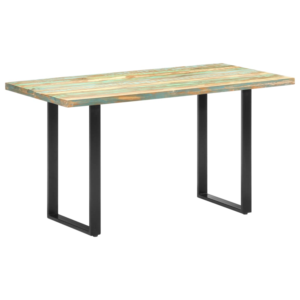 Kitchen table, 140 x 70 x 76 cm, solid recycled wood