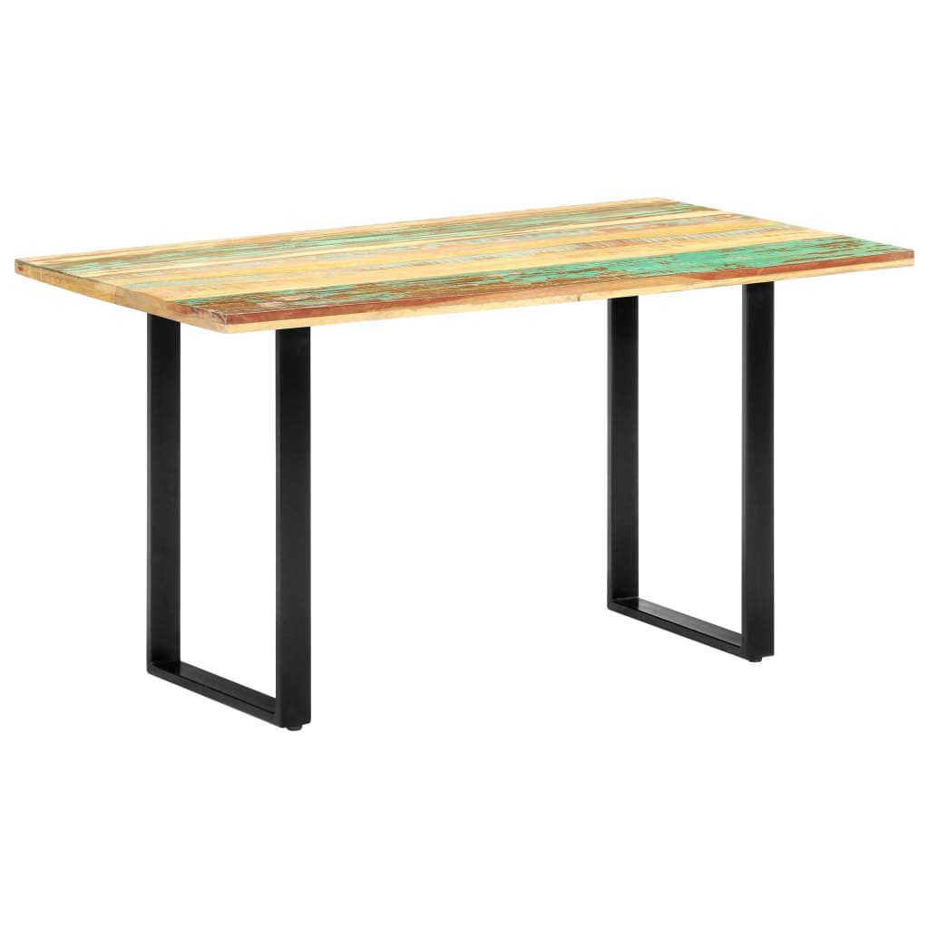 Kitchen table, 140 x 70 x 76 cm, solid recycled wood