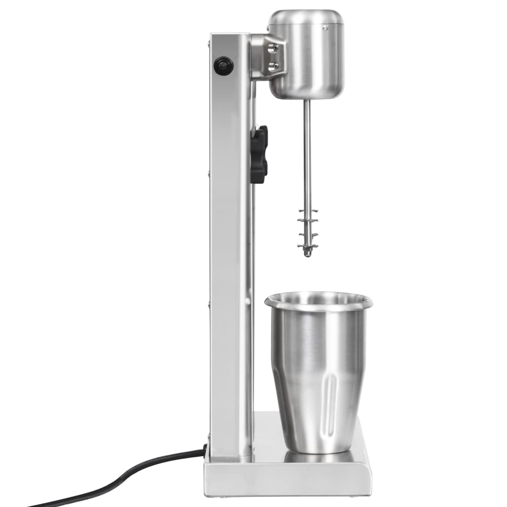 Milkshake mixer with 2 bowls, stainless steel, 2 L