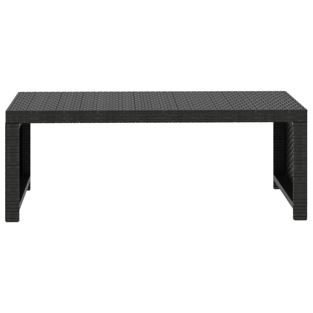 Set mobilier de grădină cu perne, 5 piese, negru, poliratan