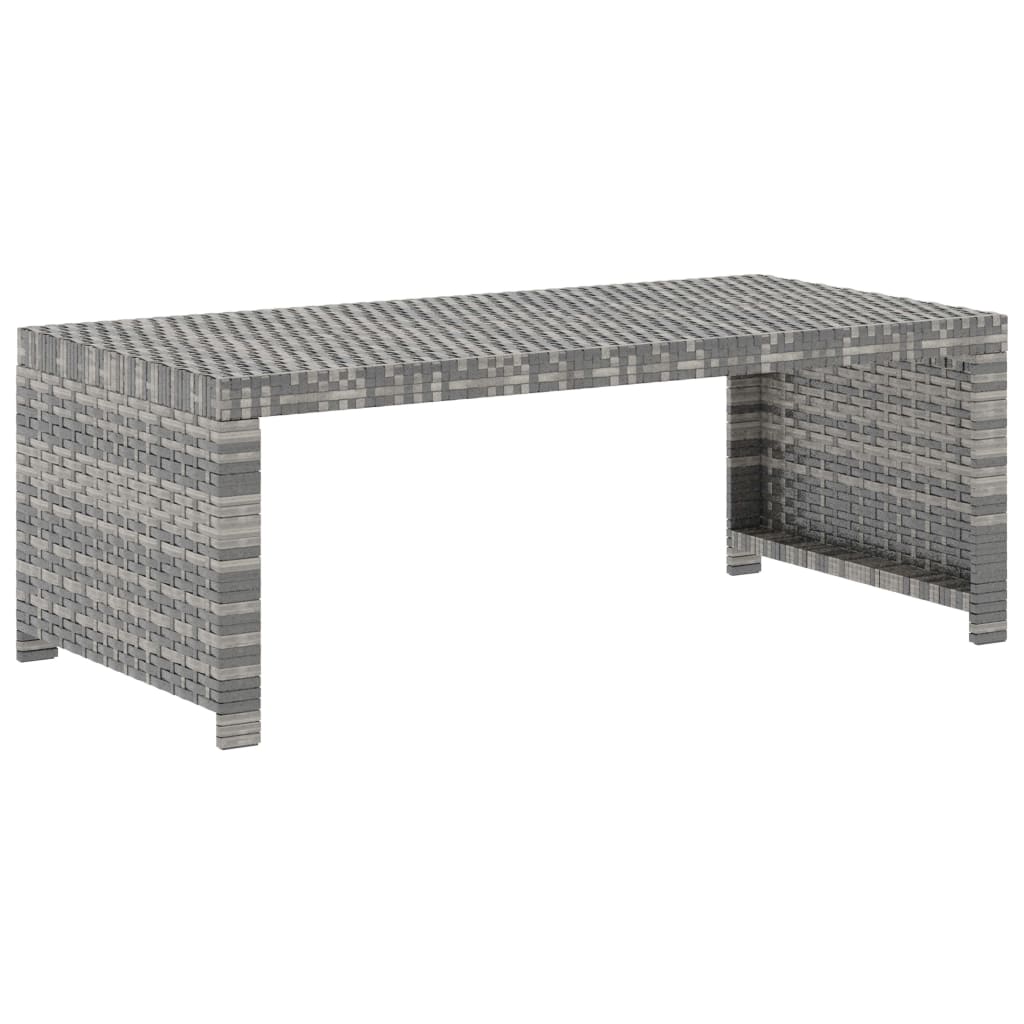 5-piece garden furniture set with cushions, grey, polyrattan