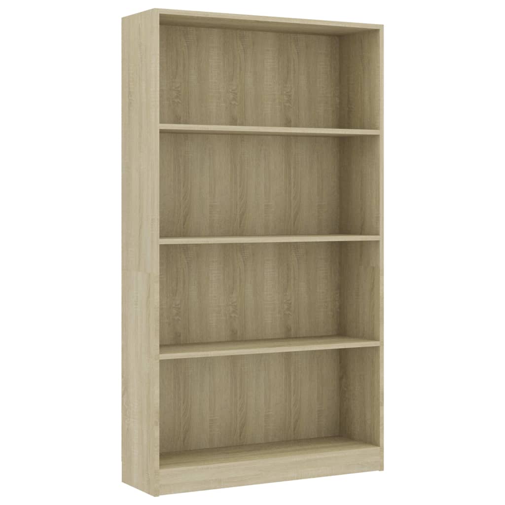 Bibliotecă 4 rafturi stejar sonoma 80x24x142 cm lemn prelucrat