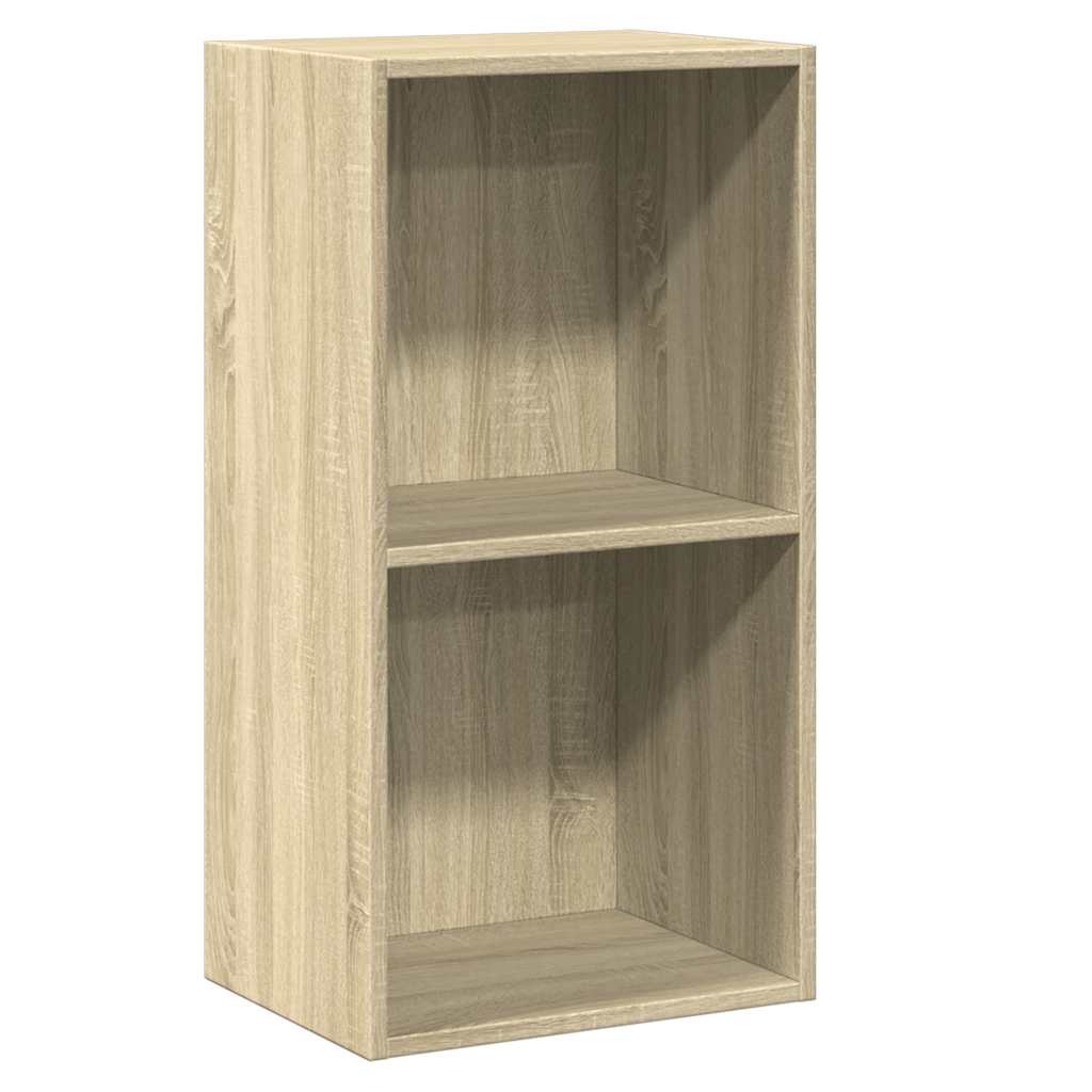 Bookcase 2 shelves sonoma oak 40x30x76.5 cm processed wood