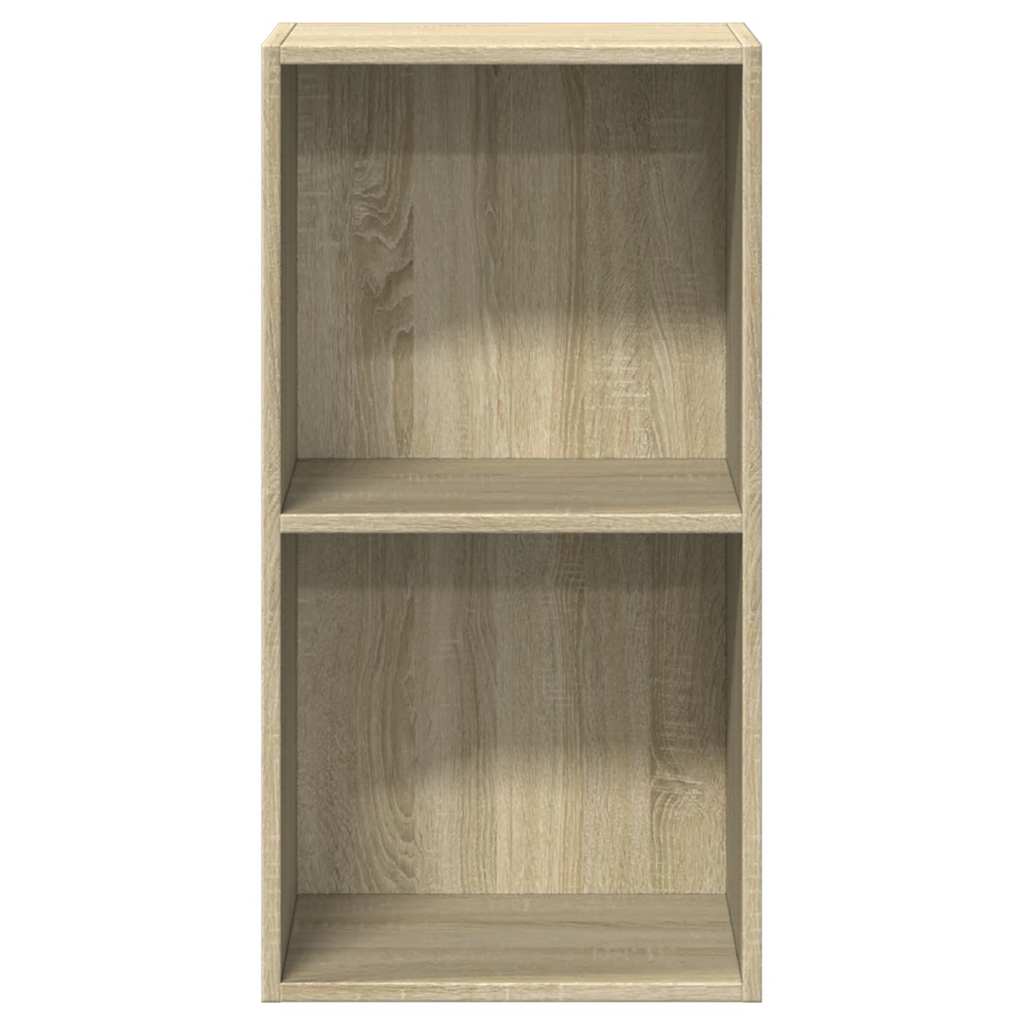 Bookcase 2 shelves sonoma oak 40x30x76.5 cm processed wood