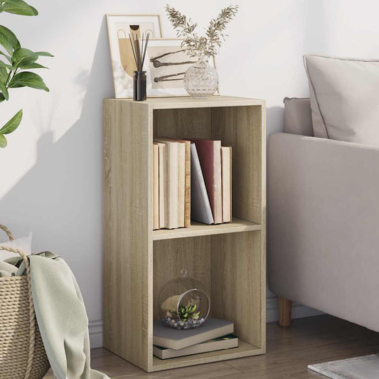 Bookcase 2 shelves sonoma oak 40x30x76.5 cm processed wood