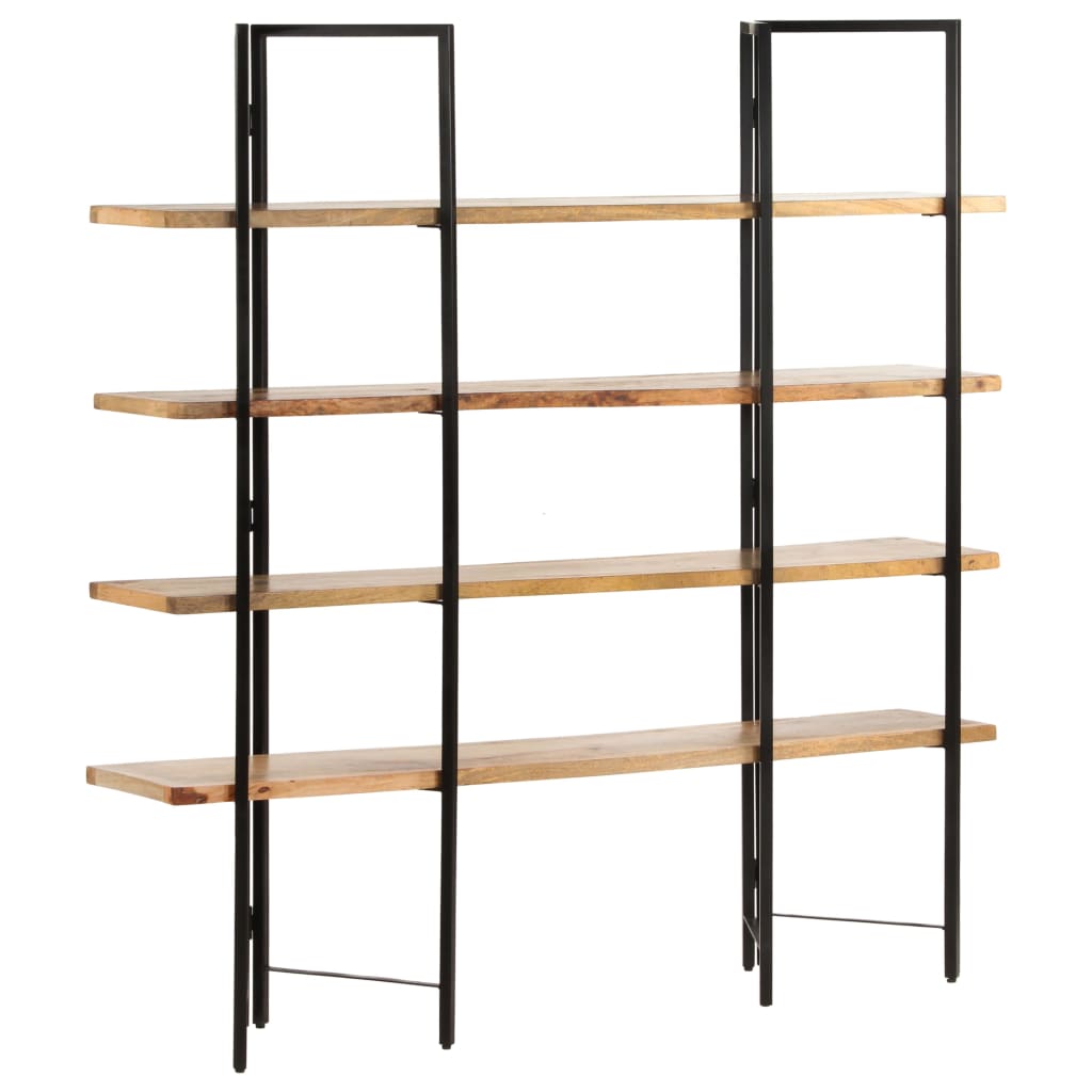 4-tier bookcase, 160x35x160 cm, solid mango wood