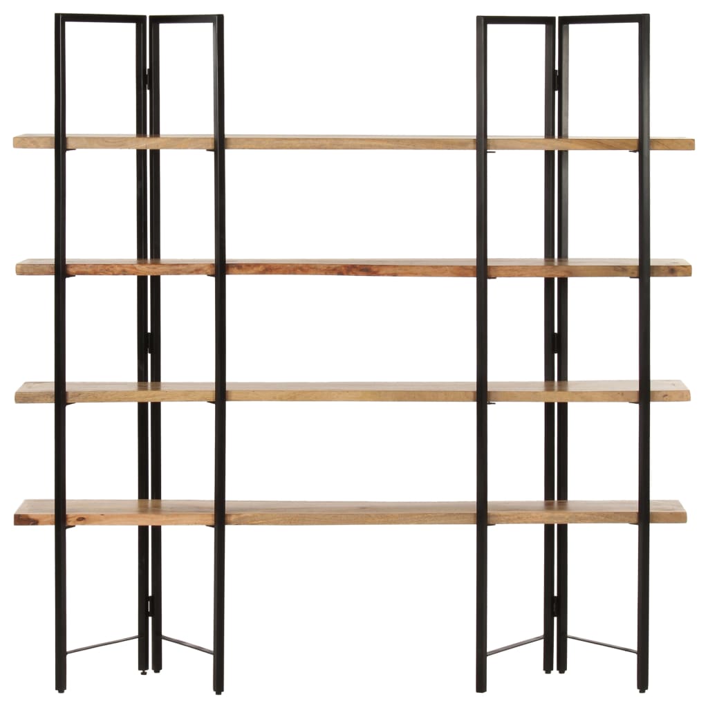 4-tier bookcase, 160x35x160 cm, solid mango wood