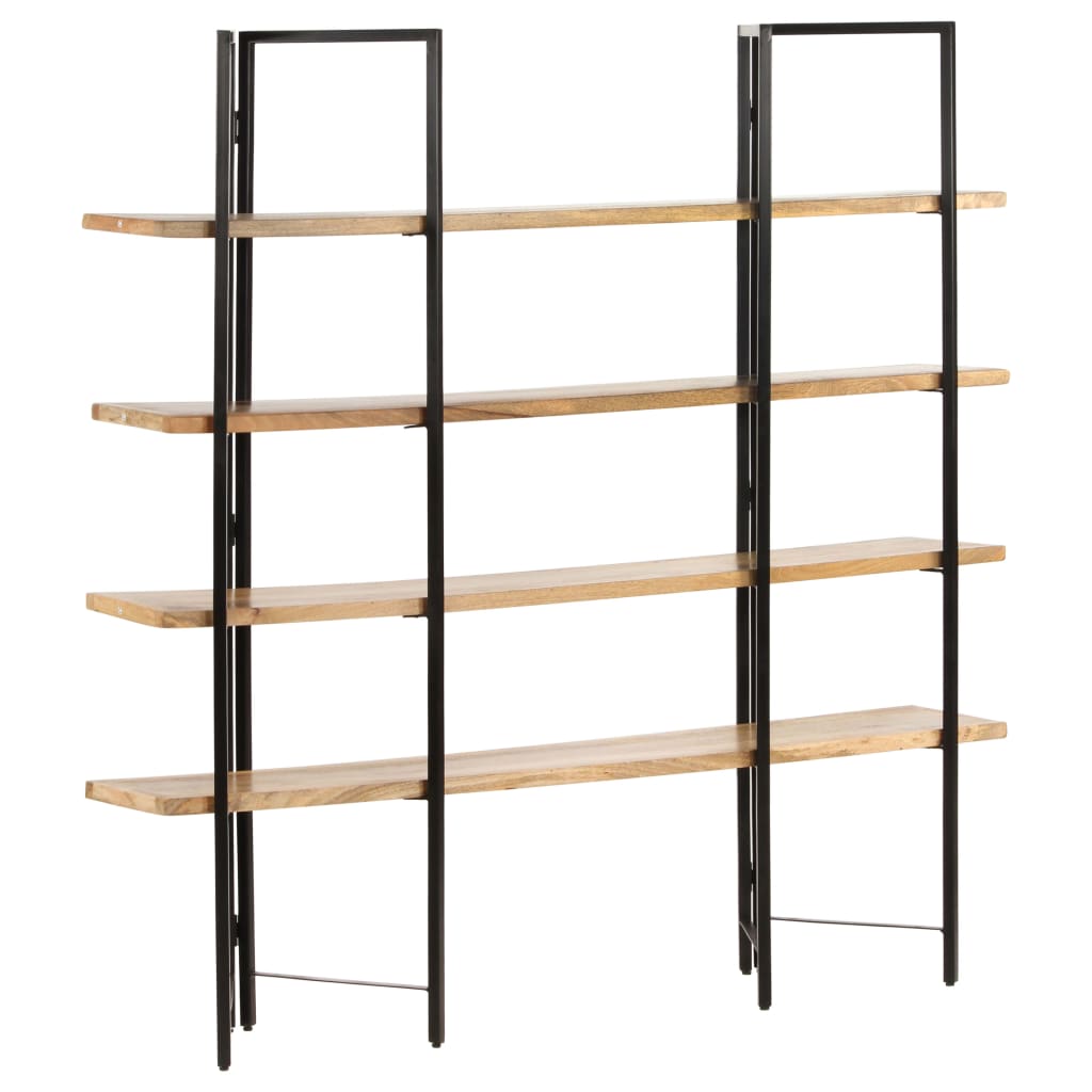 4-tier bookcase, 160x35x160 cm, solid mango wood