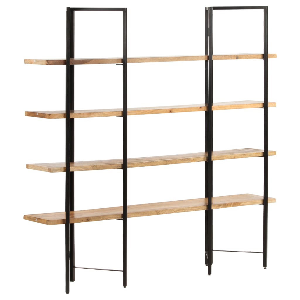 4-tier bookcase, 160x35x160 cm, solid mango wood