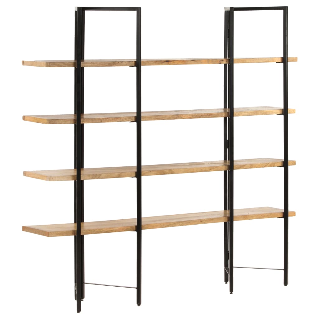 4-tier bookcase, 160x35x160 cm, solid mango wood