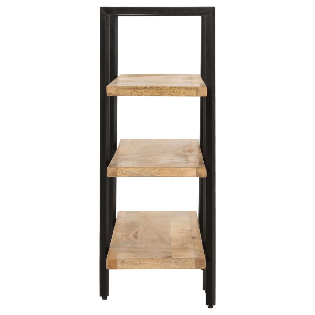 3-tier bookcase, 160x31x80 cm, solid mango wood