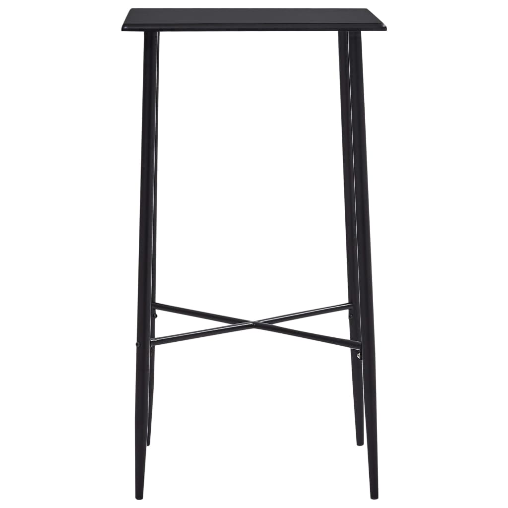 Bar furniture set, 5 pieces, black, plastic