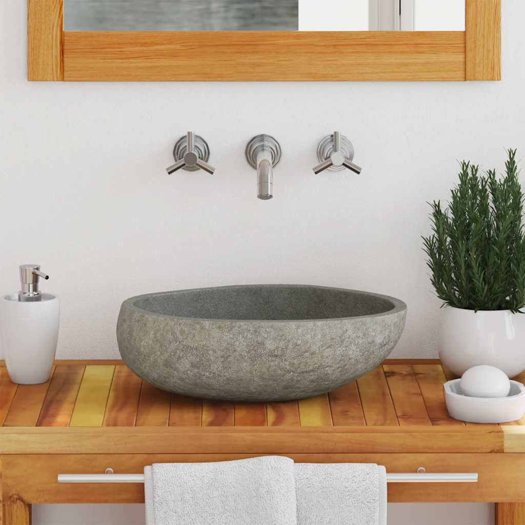 River stone sink, (29-38)x(24-31) cm, oval