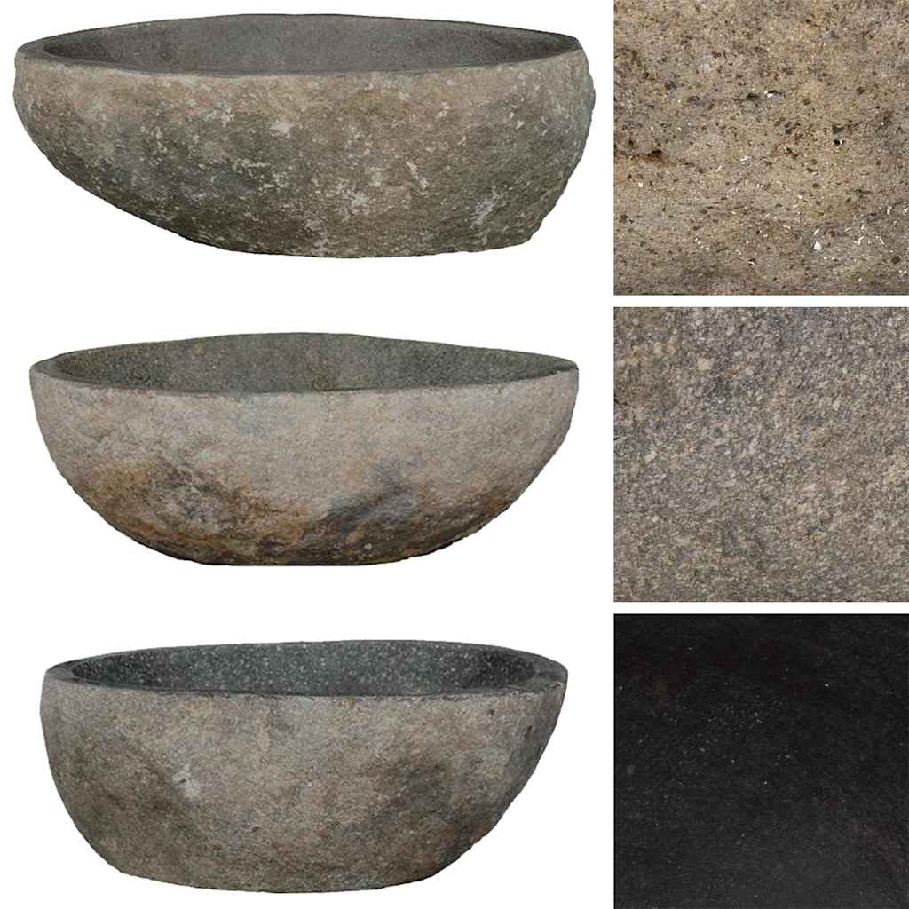 River stone sink, (29-38)x(24-31) cm, oval