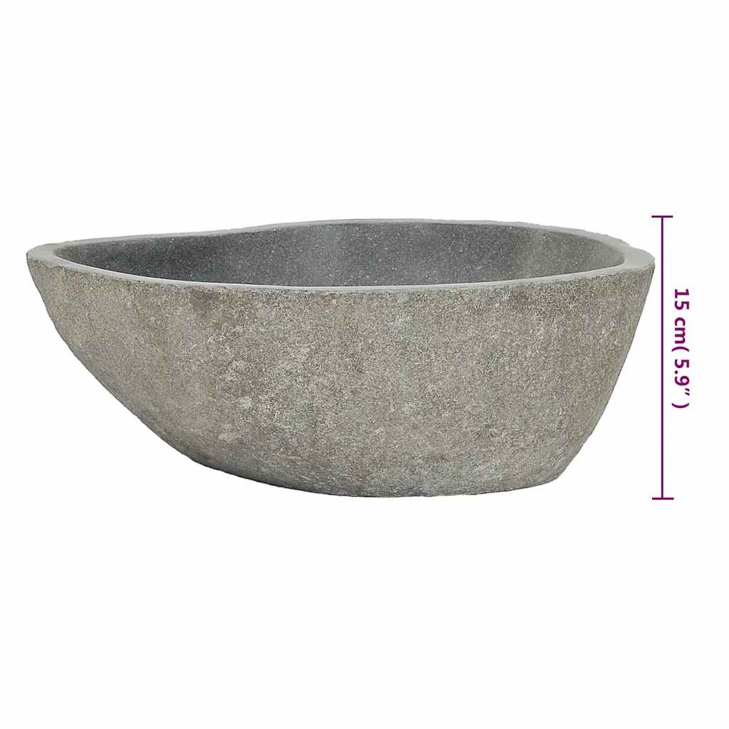 River stone sink, (37-46)x(29-36) cm, oval