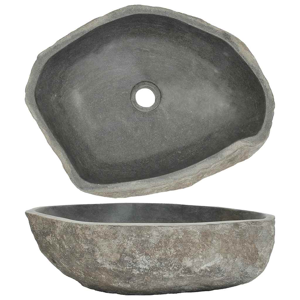 Chiuvetă din piatră de râu, (45-53)x(34-41) cm, oval