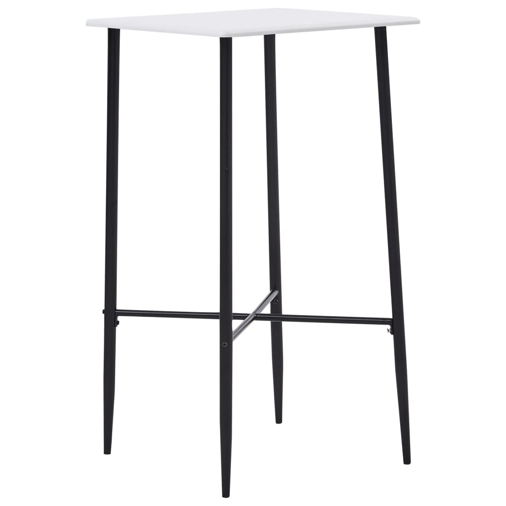 Set mobilier de bar, 3 piese, negru, plastic