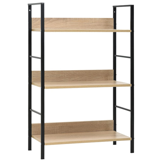 Bookcase 3 shelves, oak, 60x27.6x90.5 cm processed wood