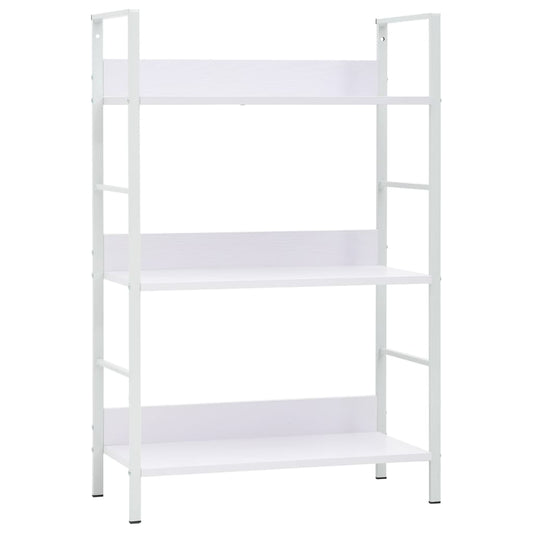 Bookcase 3 shelves, white, 60x27.6x90.5 cm, processed wood