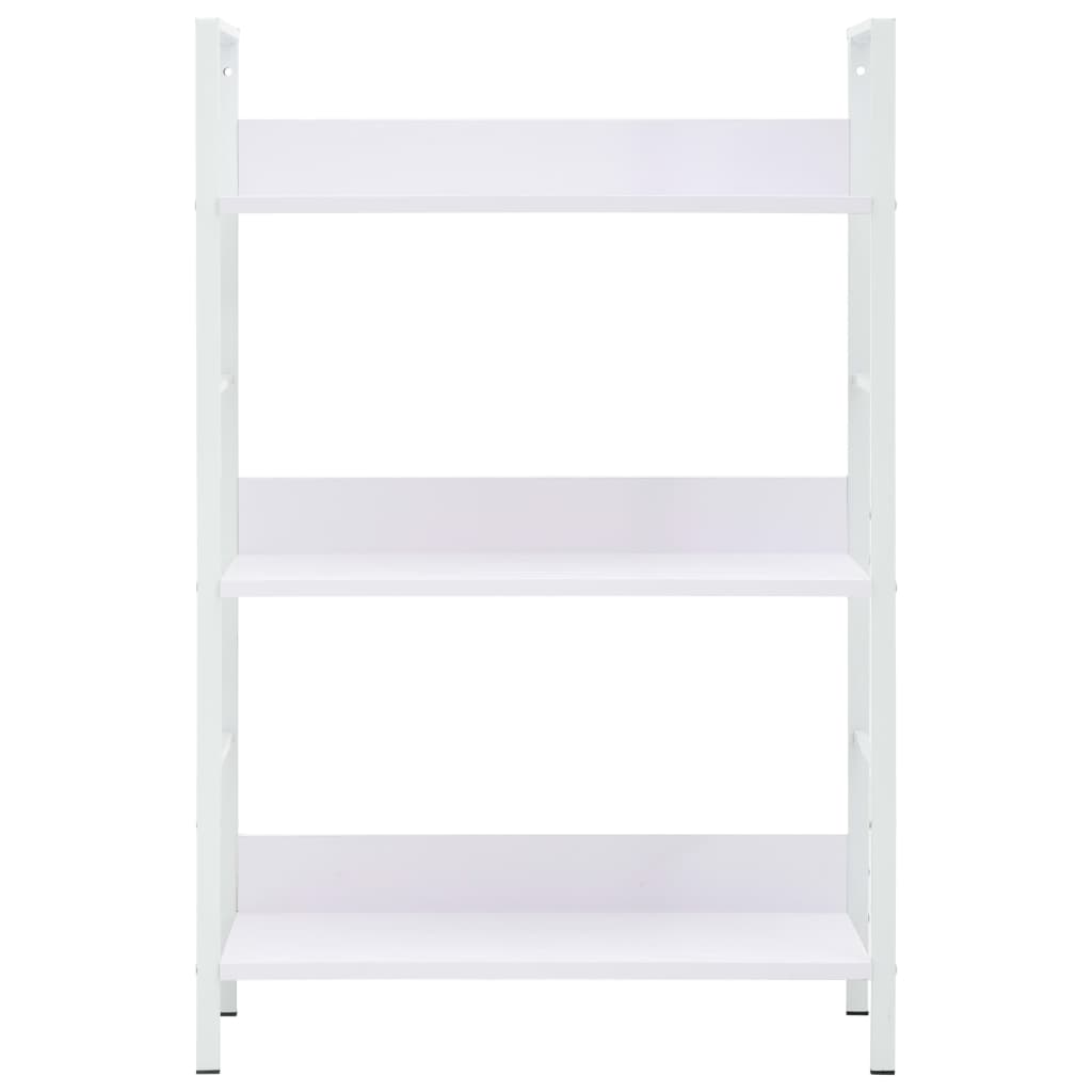 Bookcase 3 shelves, white, 60x27.6x90.5 cm, processed wood