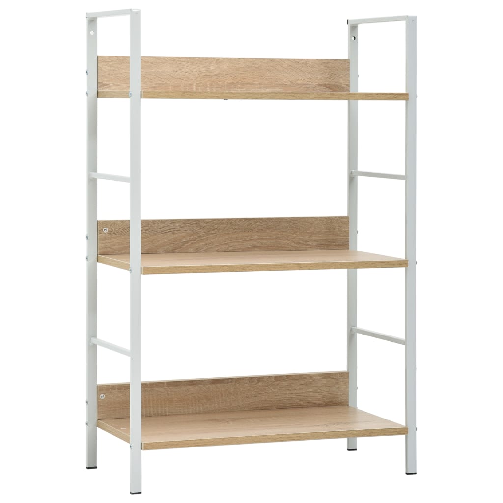 Bookcase 3 shelves, oak, 60x27.6x90.5 cm processed wood