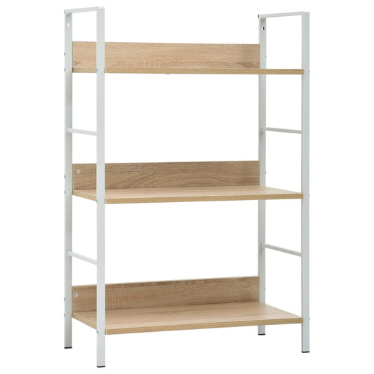 Bookcase 3 shelves, oak, 60x27.6x90.5 cm processed wood